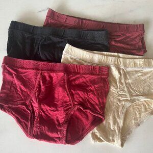 Lot of 4 100% Silk WinterSilks Men's Briefs - Size M